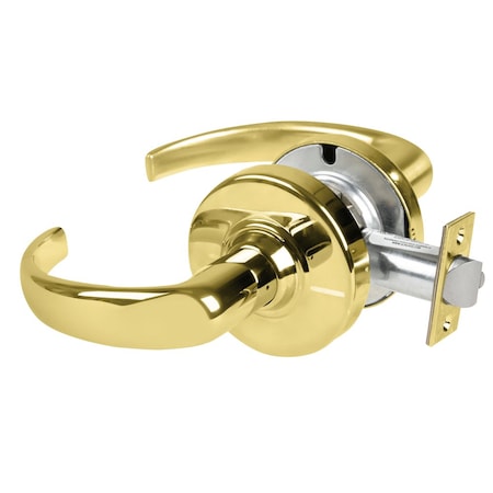 Schlage Grade 1 Passage Latch, Sparta Lever, Non-Keyed, Bright Brass Finish, Non-Handed ND10S SPA 605